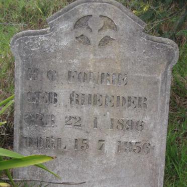 FOURIE M.C. nee RHEEDER 1896-1956