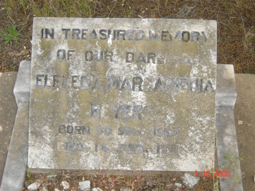 BEYERS Elfleda Margaretha 1950-1951