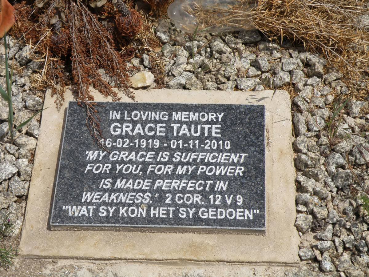 TAUTE Grace 1919-2010