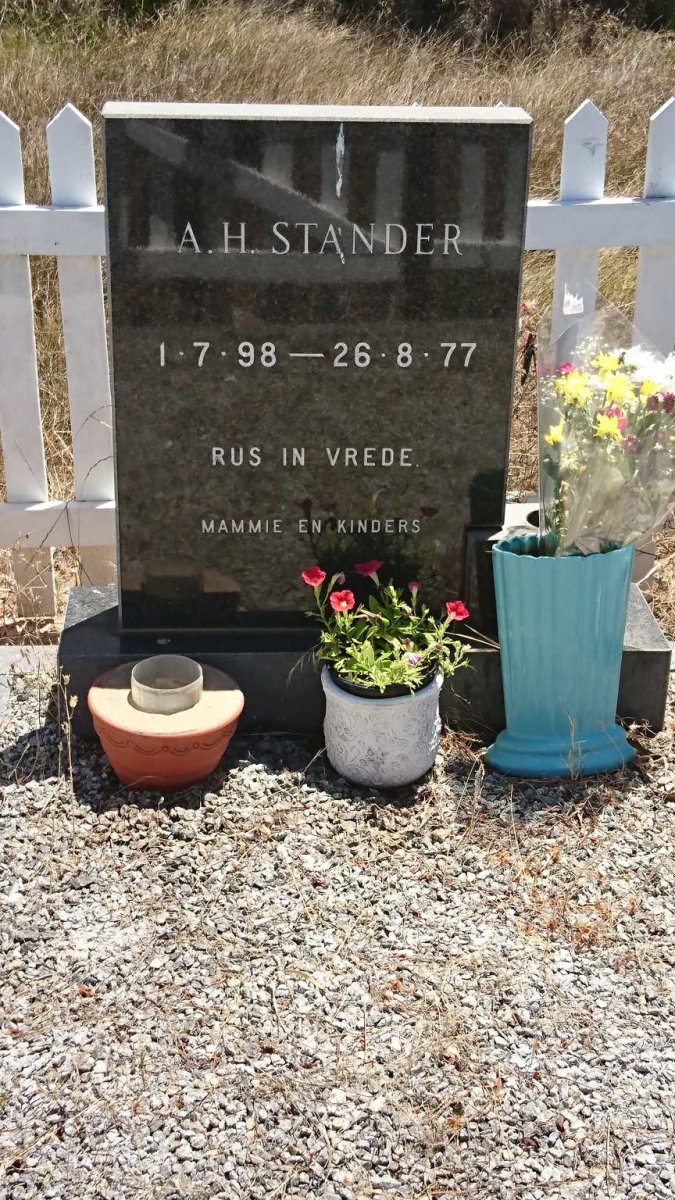 STANDER A.H. 1898-1977 &amp; C.M. 1910-1989