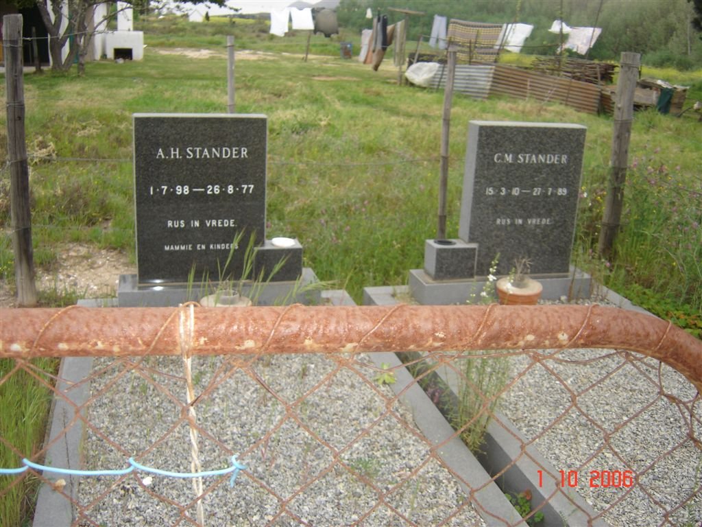 STANDER A.H. 1898-1977 &amp; C.M. 1910-1989