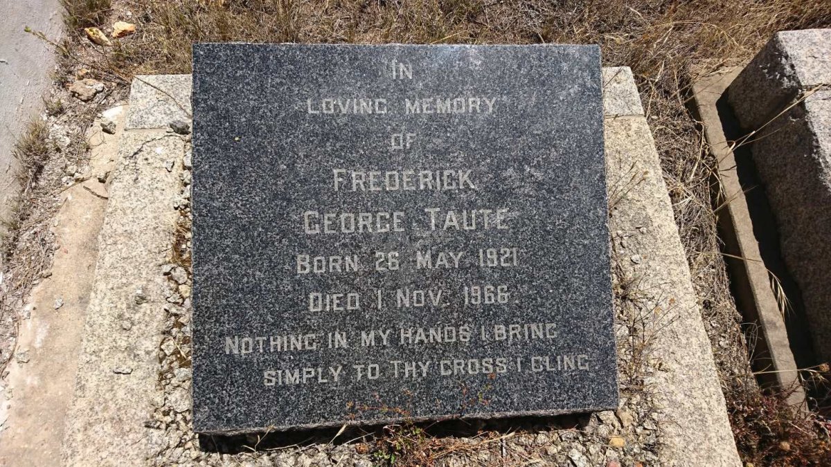 TAUTE Frederick George 1921-1966