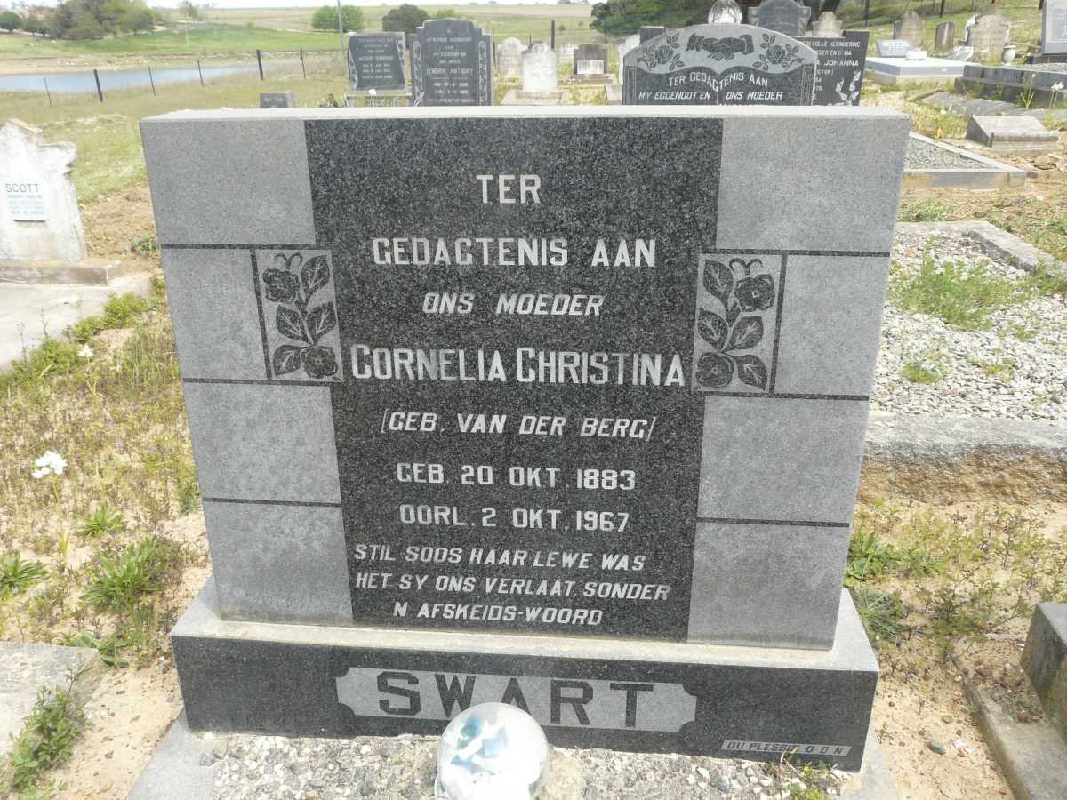 SWART Cornelia Christina nee VAN DER BERG 1883-1967