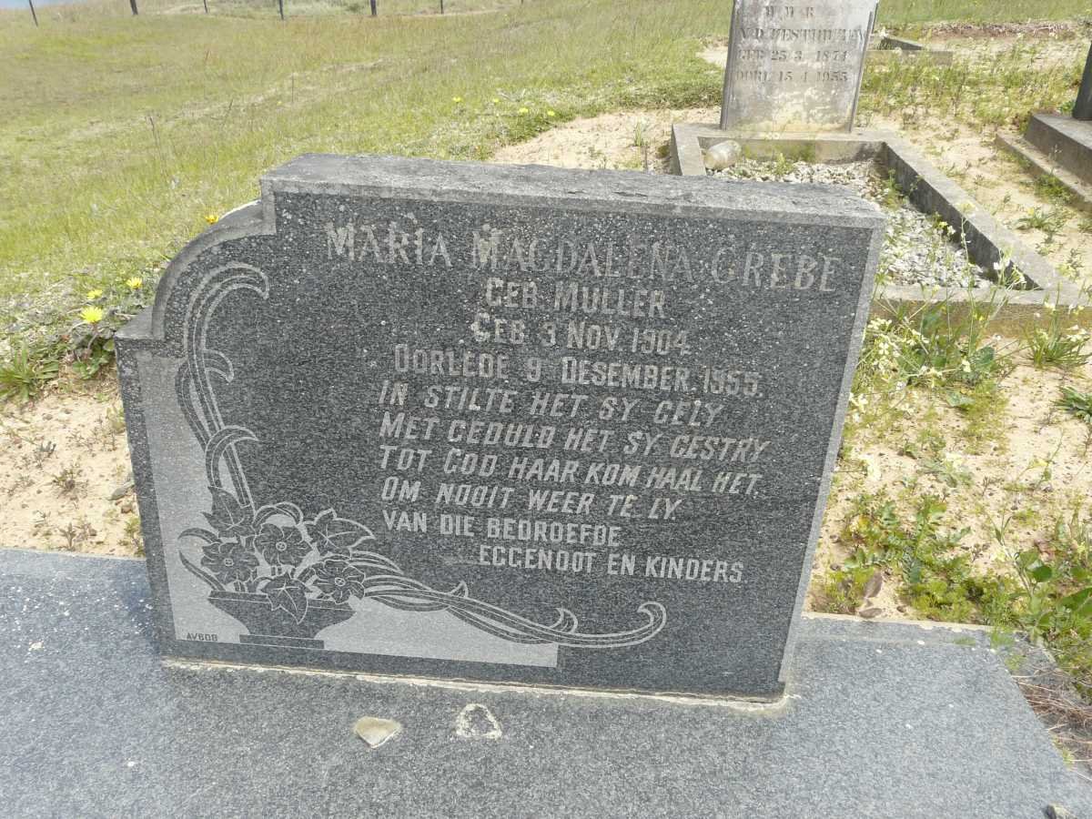 GREBE Maria Magdalena nee MULLER 1904-1955