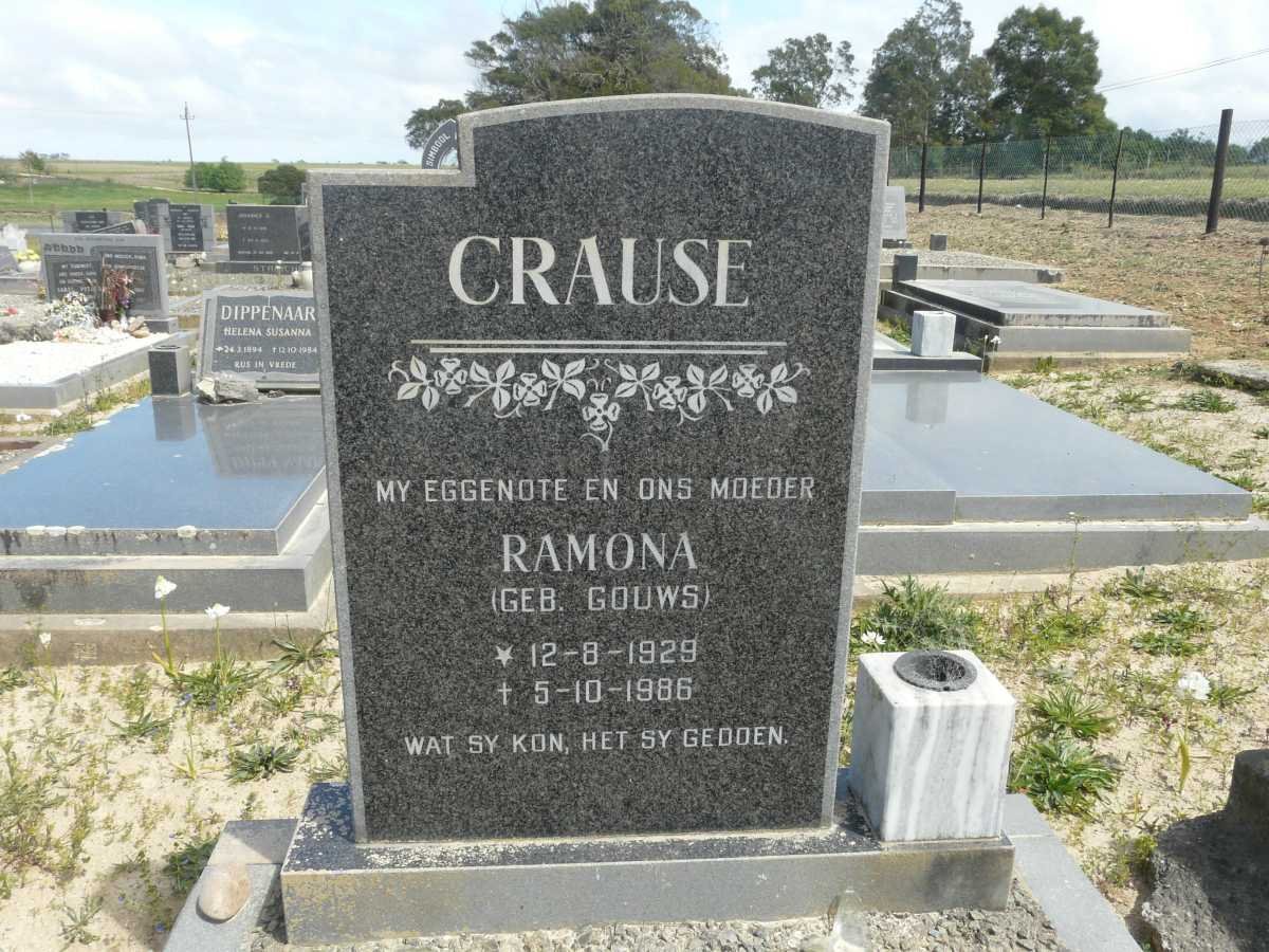 CRAUSE Ramona nee GOUWS 1928-1986
