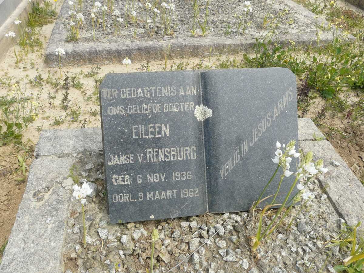 RENSBURG Eileen, Janse van 1936-1962