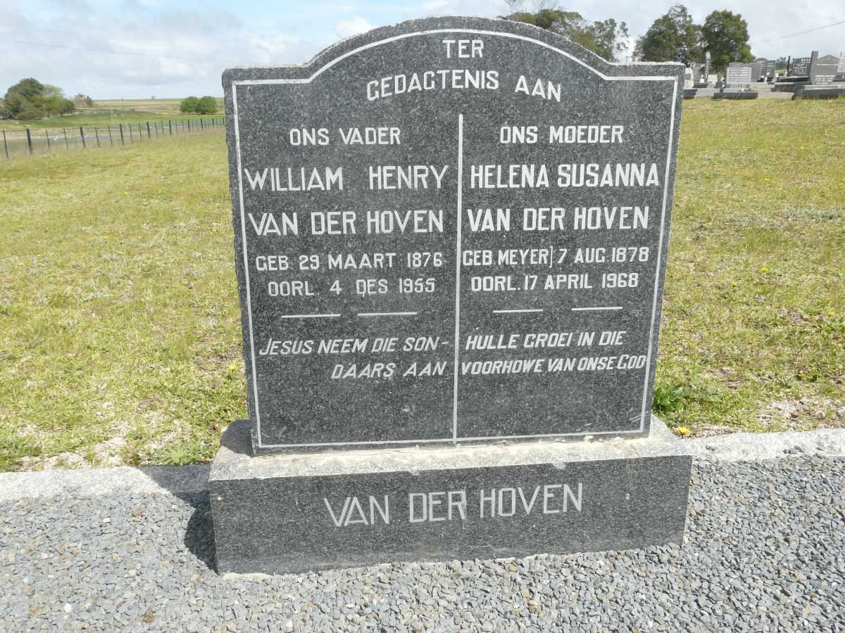 HOVEN William Henry, van der 1876-1955 &amp; Helena Susanna MEYER 1879-1968