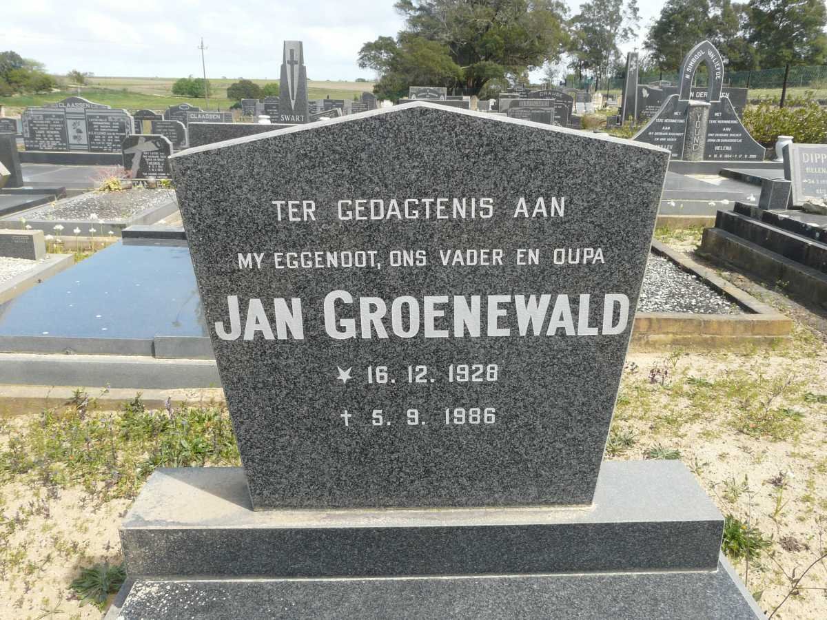 GROENEWALD Jan 1928-1986