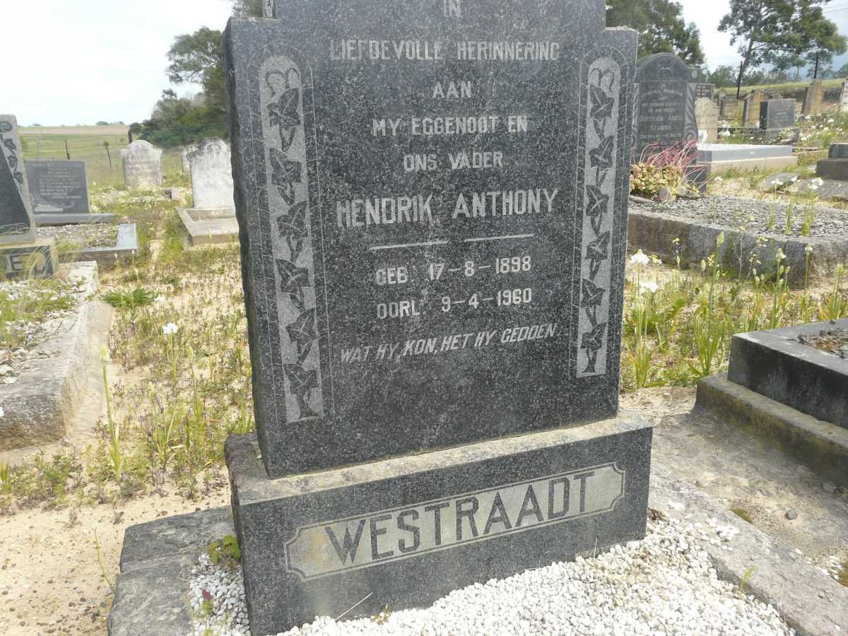 WESTRAADT Hendrik Anthony 1898-1960