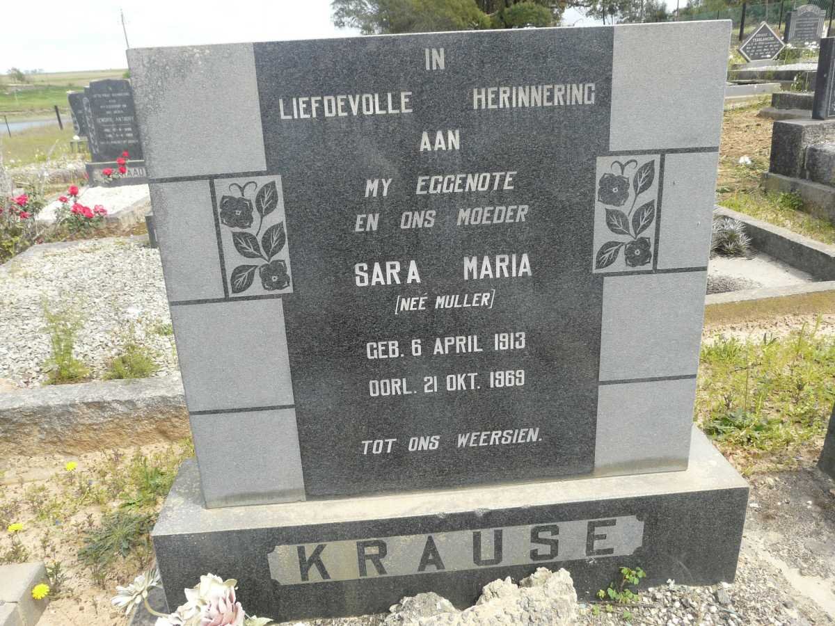 KRAUSE Sara Maria nee MULLER 1913-1969