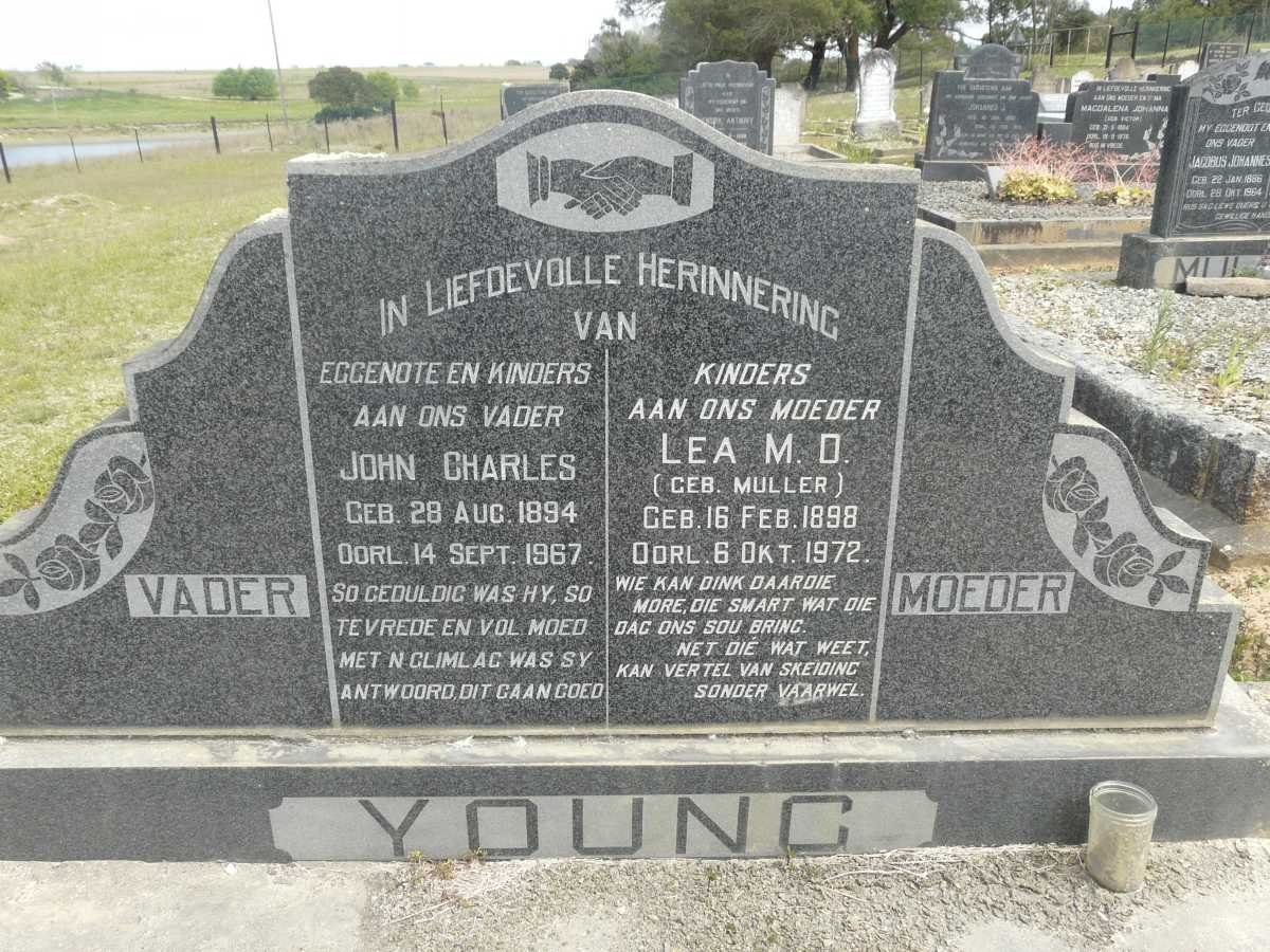 YOUNG John Charles 1894-1967 &amp; Lea M.D. MULLER 1898-1972