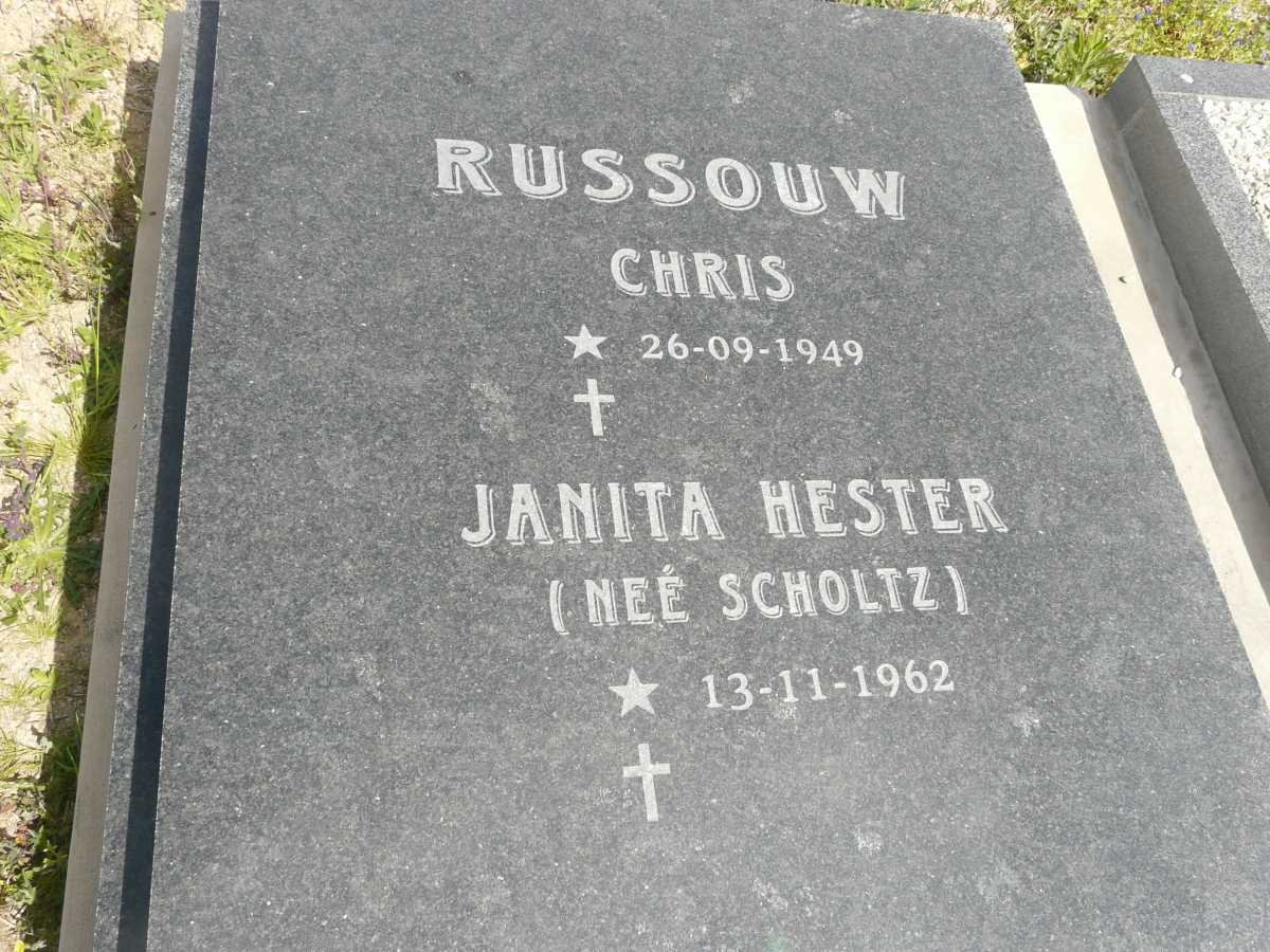 RUSSOUW Chris 1949- &amp; Janita Hester SCHOLTZ 1962-