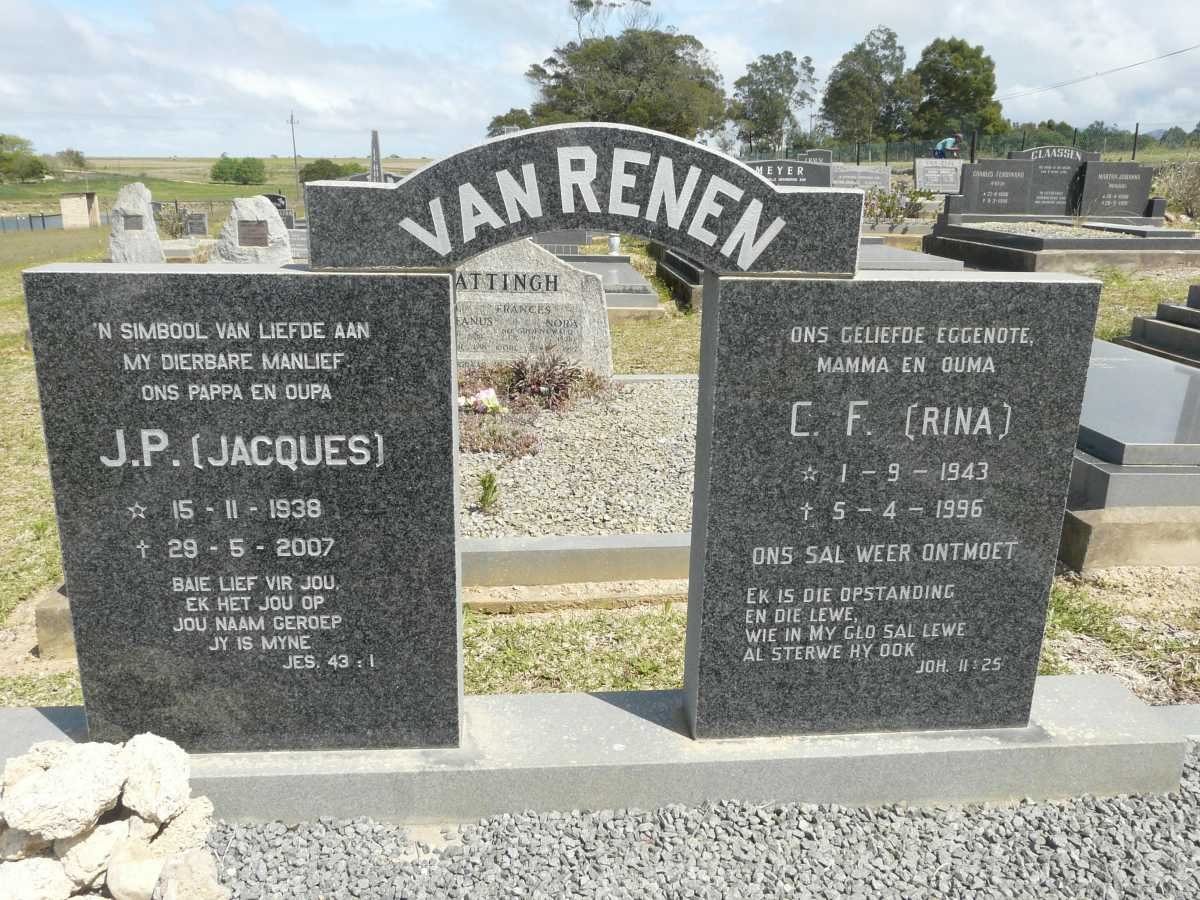 RENEN J.P., van 1938-2007 &amp; C.F. 1943-1996