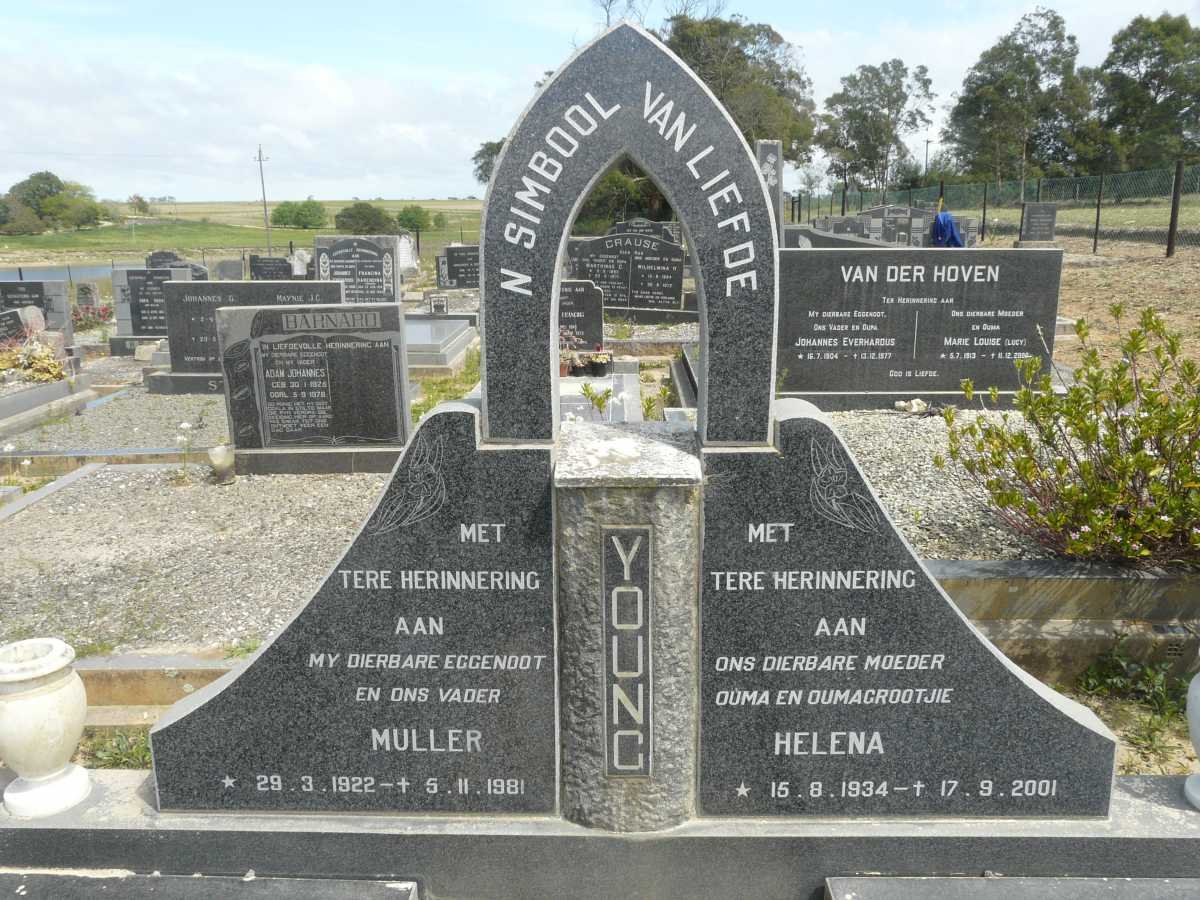 YOUNG Muller 1922-1981 &amp; Helena 1934-2001
