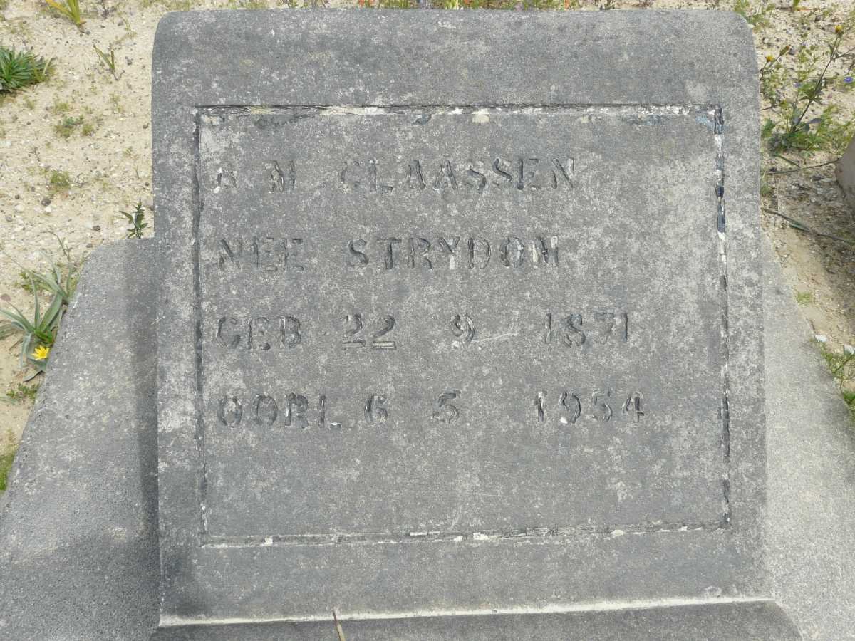 CLAASSEN A.M. nee STRYDOM 1871-1954