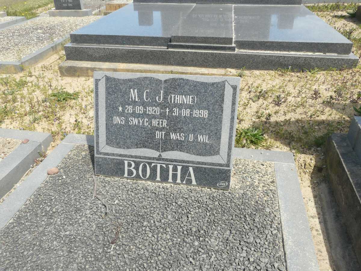 BOTHA M.C.J. 1920-1998