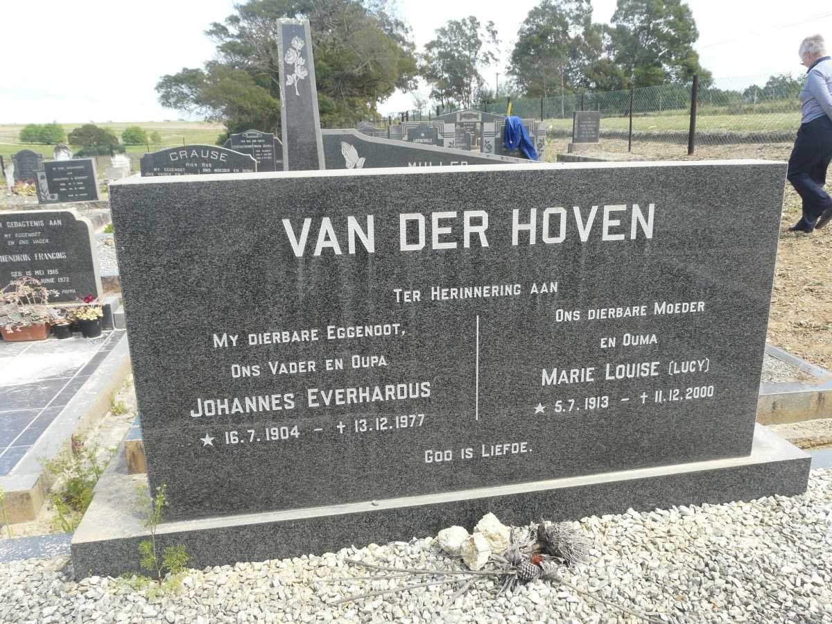 HOVEN Johannes Everhardus, van der 1904-1977 &amp; Marie Louise 1913-2000