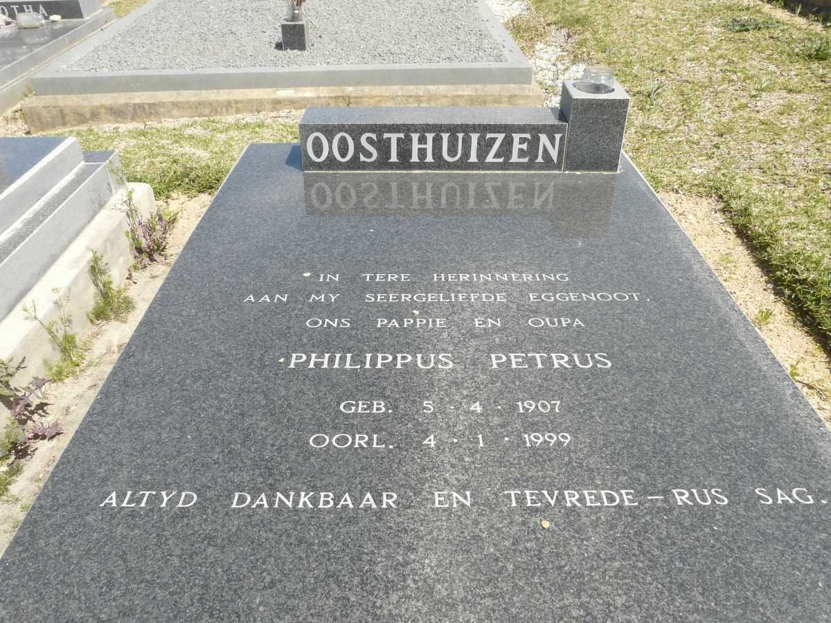 OOSTHUIZEN Philippus Petrus 1907-1999