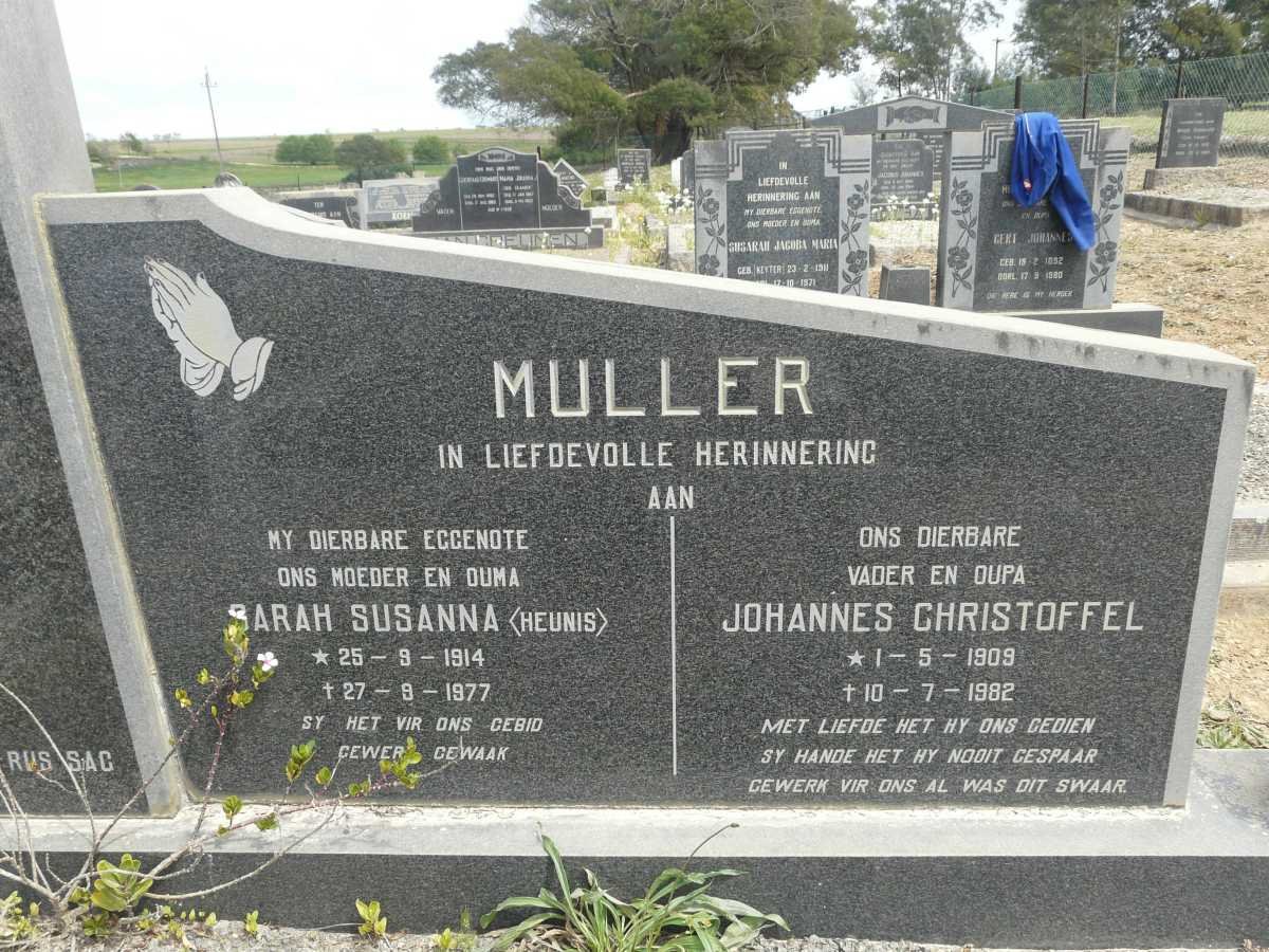 MULLER Johannes Christoffel 1909-1982 &amp; Sarah Susanna HEUNIS 1914-1977