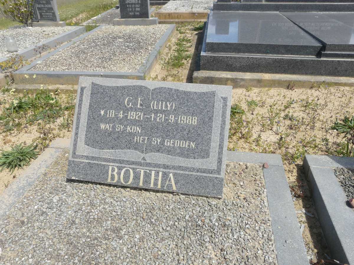 BOTHA G.E. 1921-1988