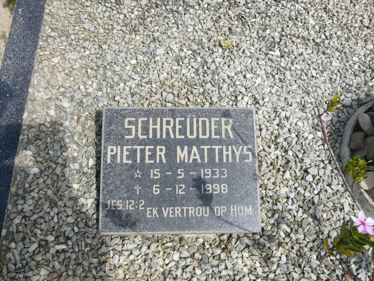 SCHREUDER Pieter Matthys 1933-1998