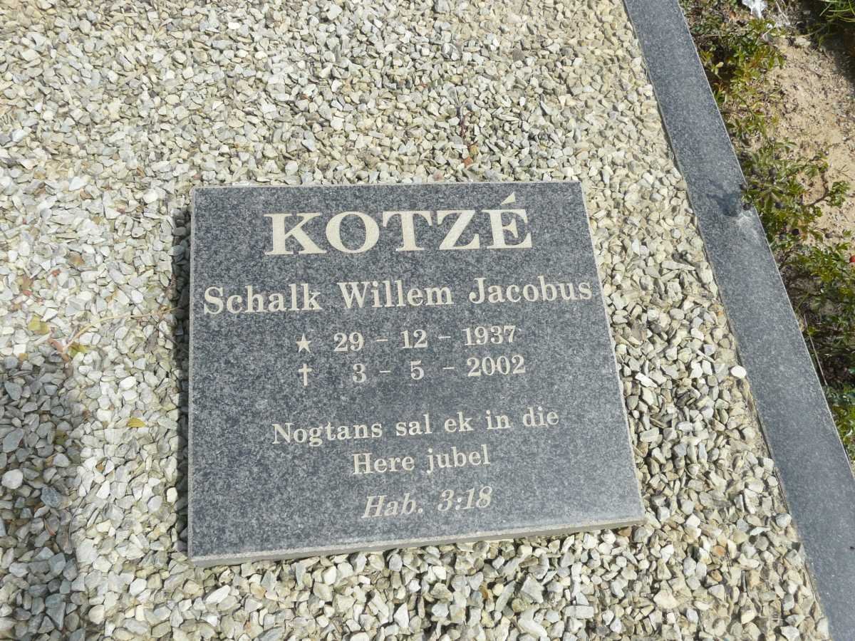 KOTZE Schalk Willem Jacobus 1937-2002