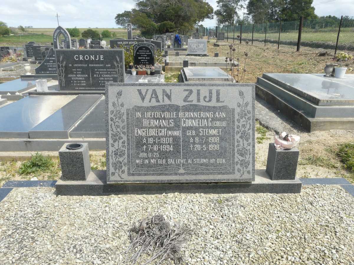 ZIJL Hermanus Engelbrecht, van 1908-1994 &amp; Cornelia G. STEMMET 1908-1998