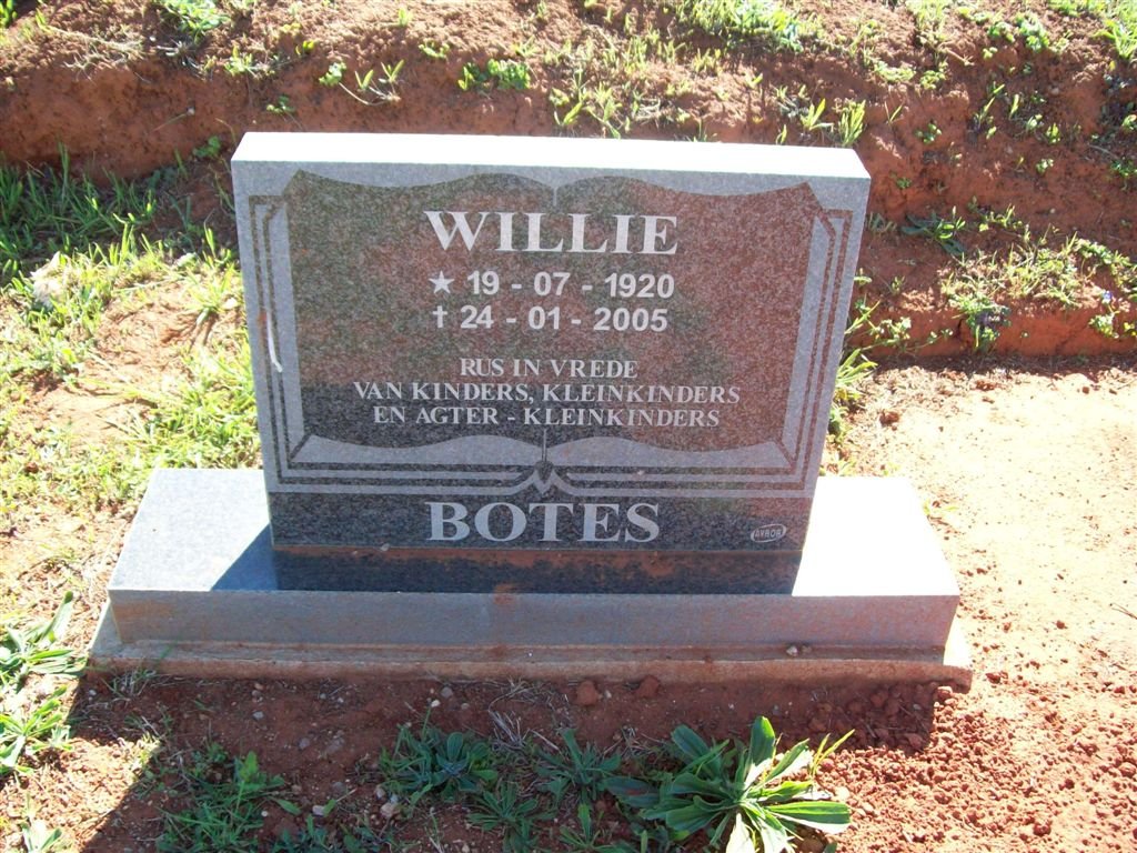 BOTES Willie 1920-2005