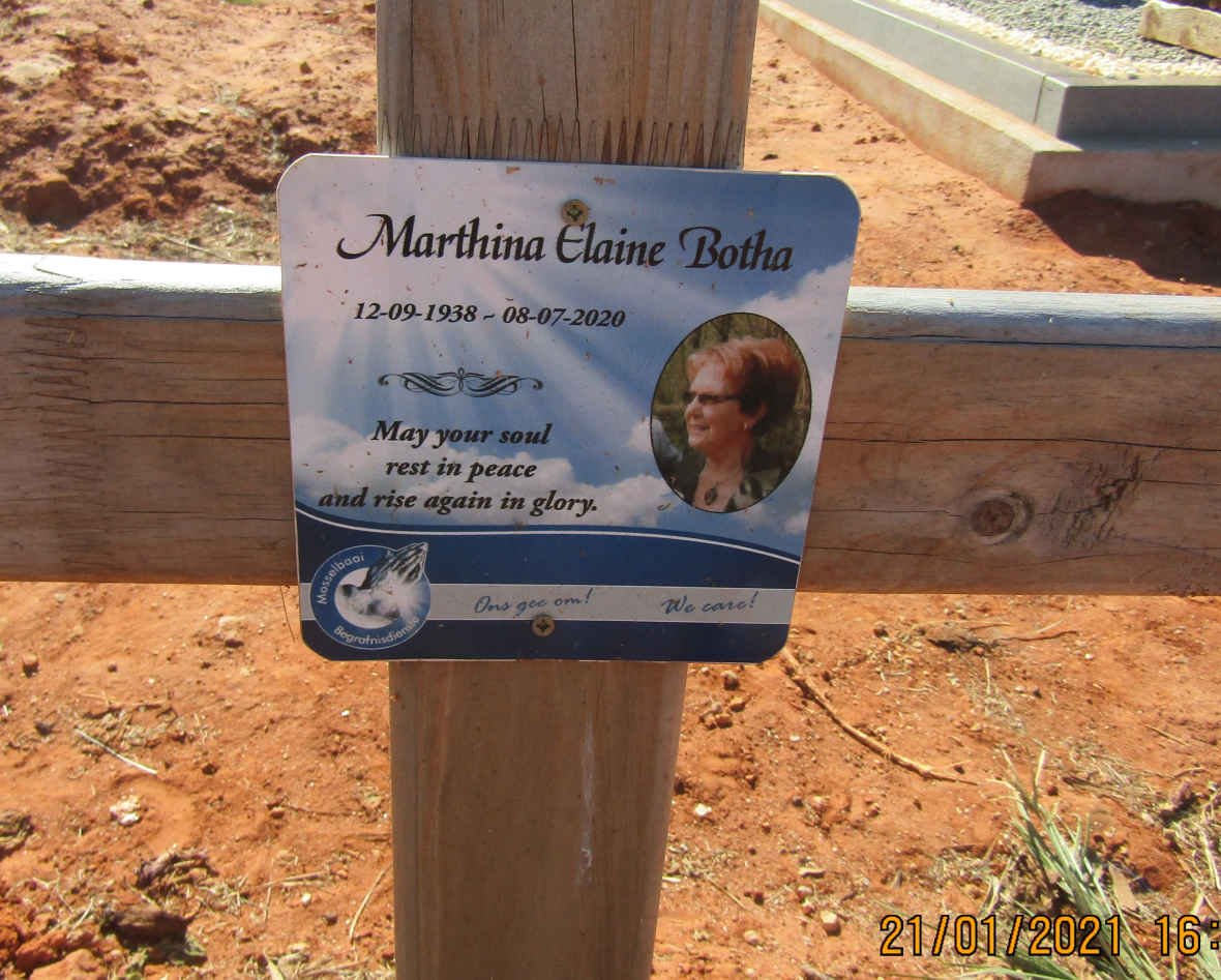 BOTHA Marthina Elaine 1938-2020