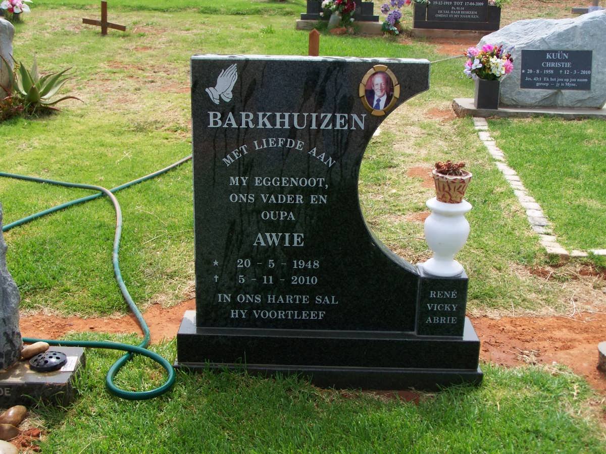 BARKHUIZEN Awie 1948-2010