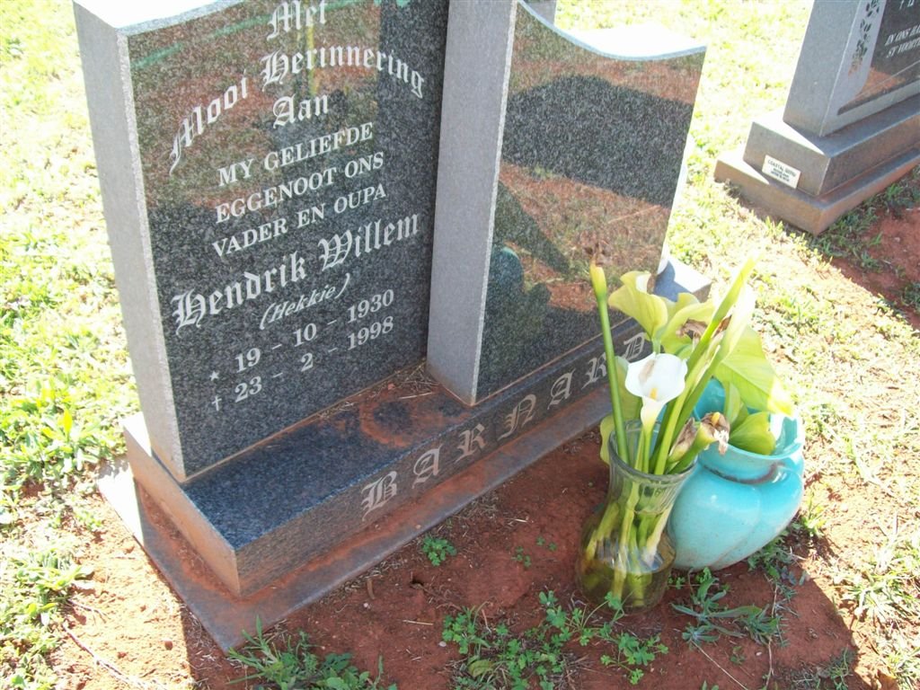 BARNARD Hendrik Willem 1930-1998