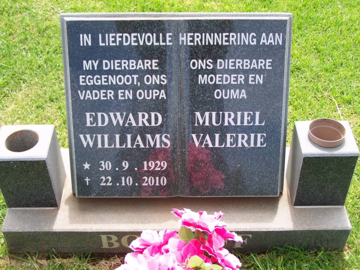 BOSHOFF Edward Williams 1929-2010 &amp; Muriel Valerie
