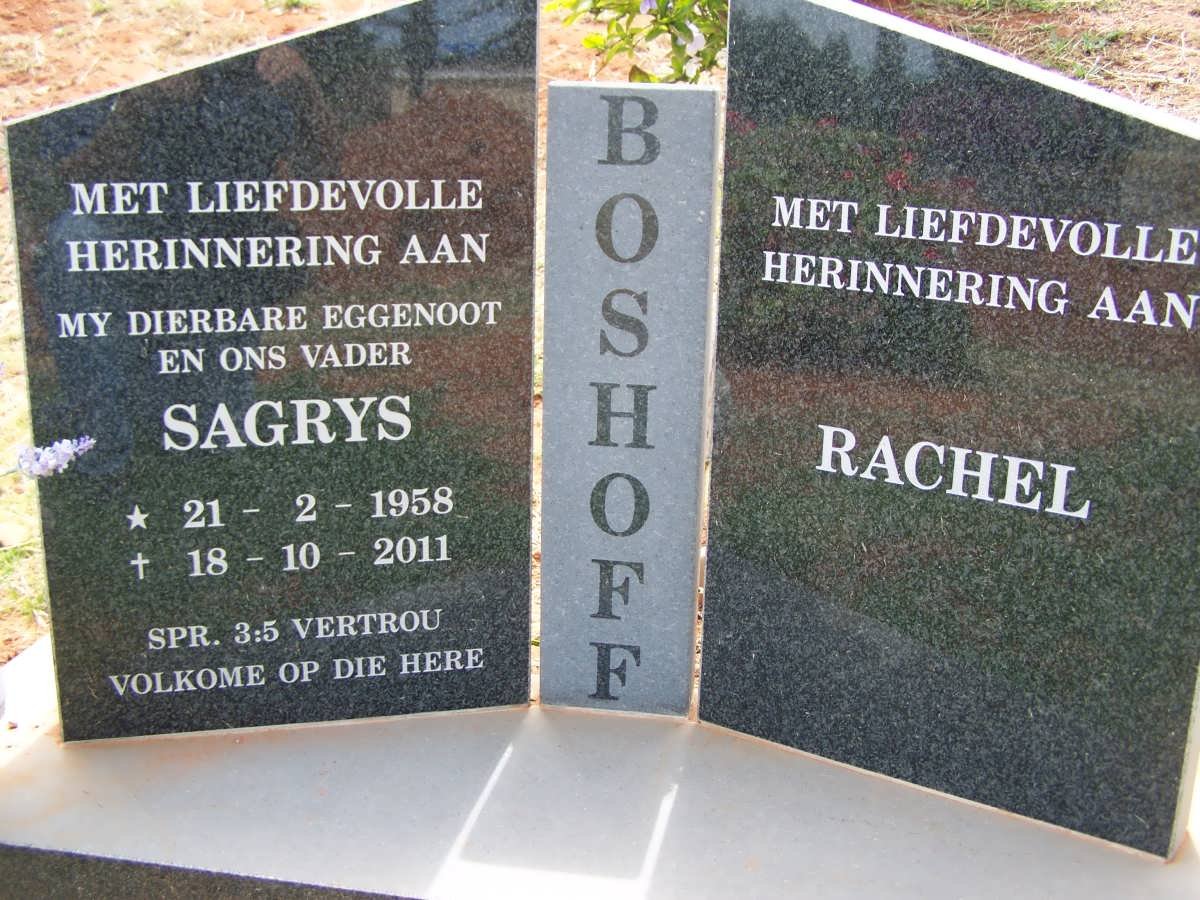 BOSHOFF Sagrys 1958-2011 &amp; Rachel
