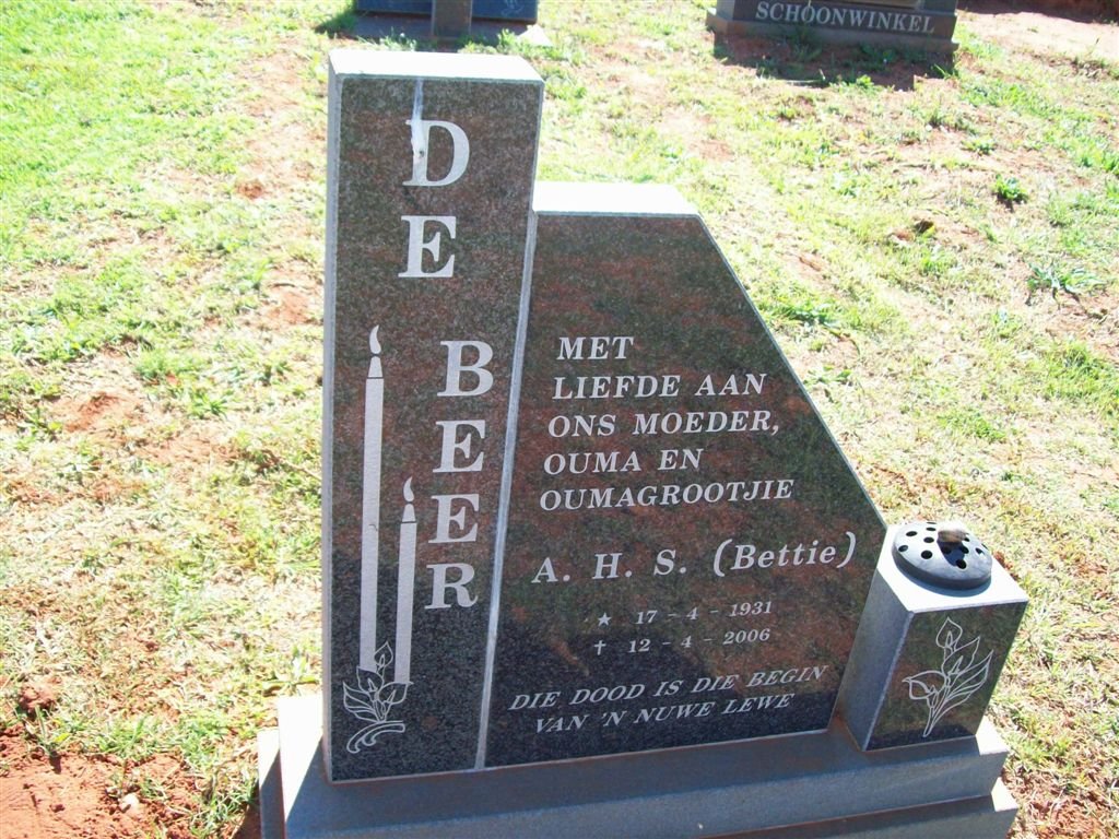 BEER A.H.S., de 1931-2006