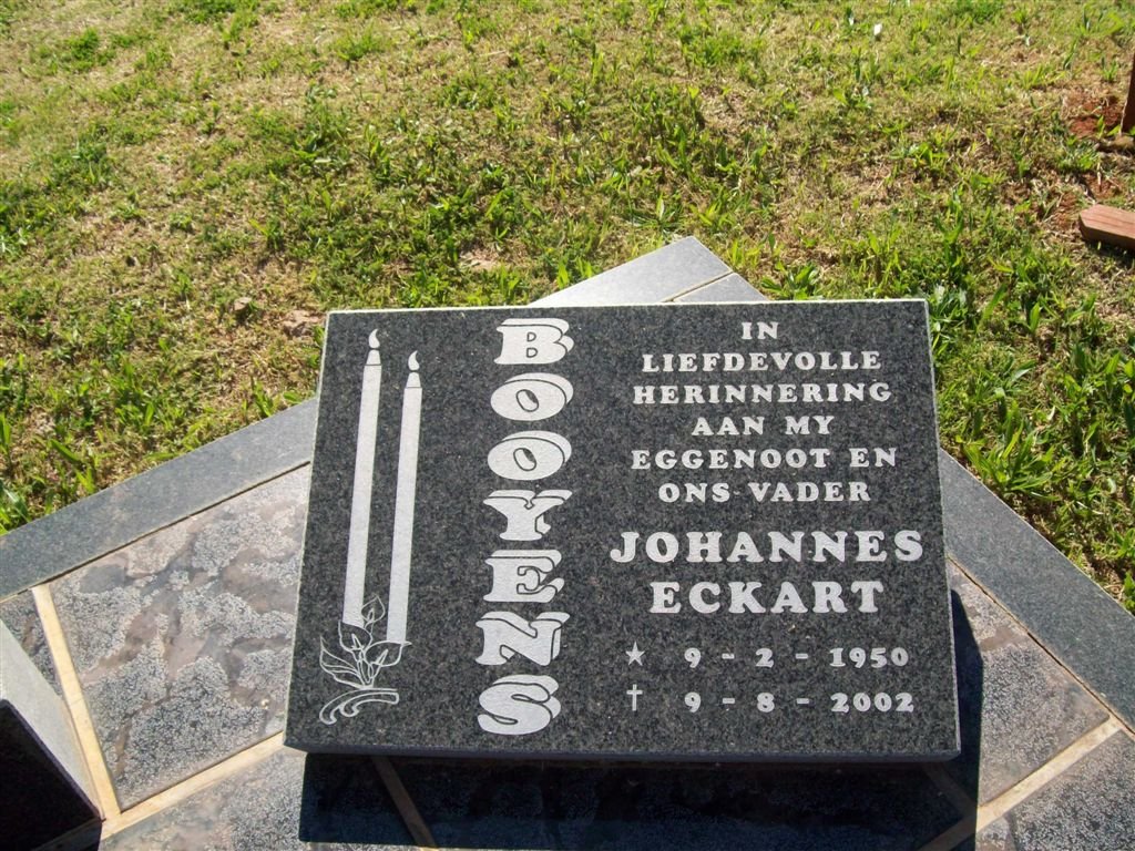 BOOYENS Johannes Eckart 1950-2002
