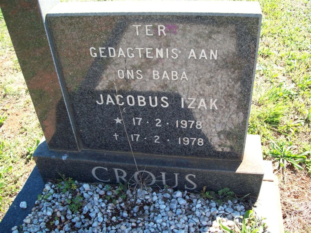CROUS Jacobus Izak 1978-1978