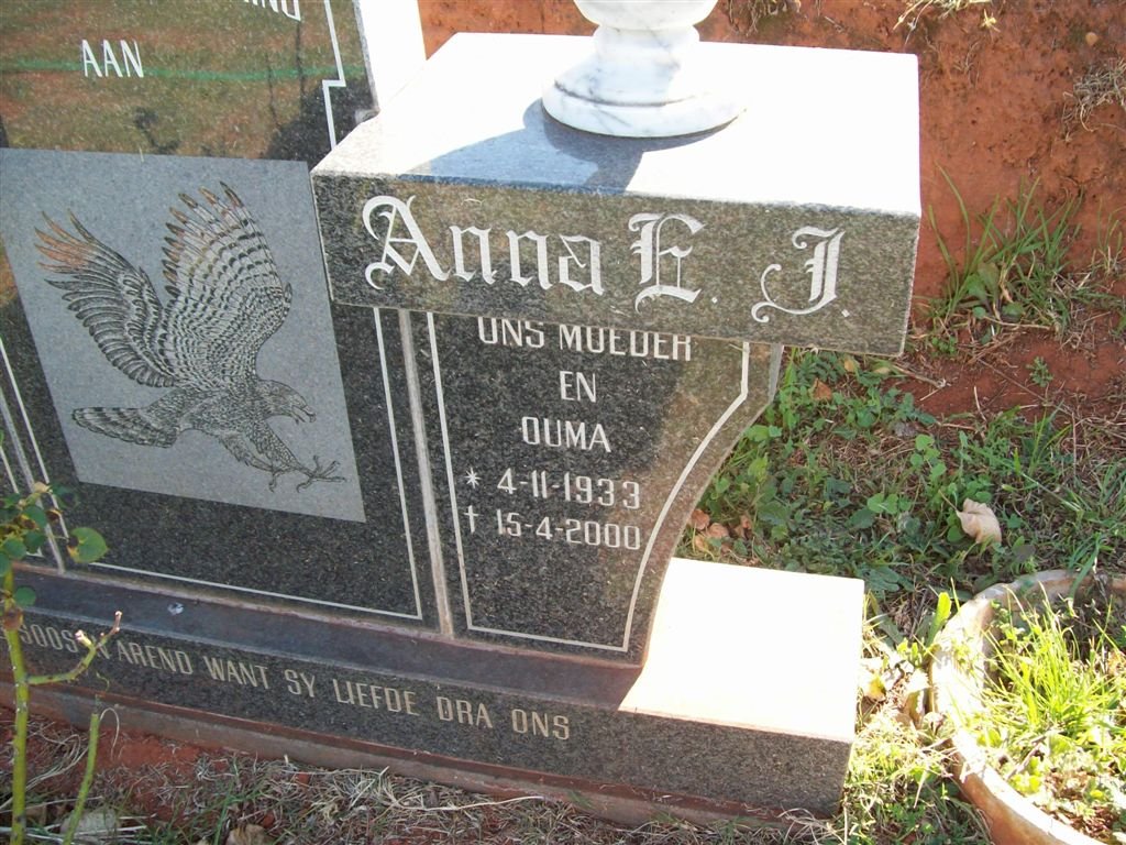 CRAFFORD Gert J. 1923-1997 &amp; Anna E.J. 1933-2000