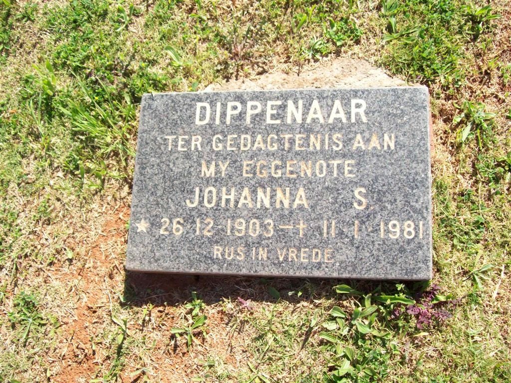 DIPPENAAR Johanna S. 1903-1981