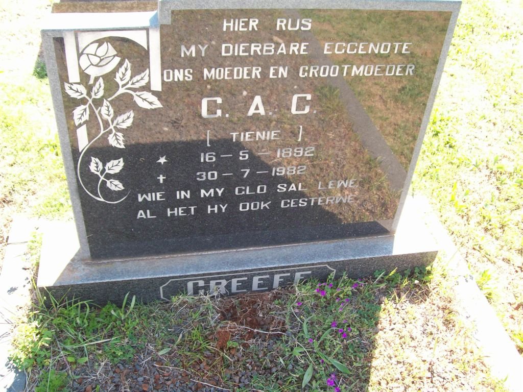 GREEFF G.A.C. 1892-1982
