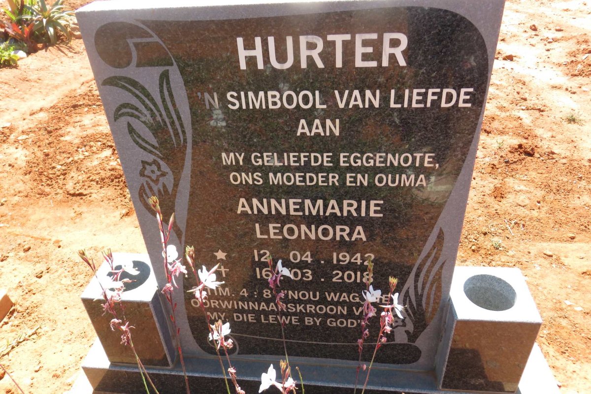 HURTER Annemarie Leonora 1942-2018