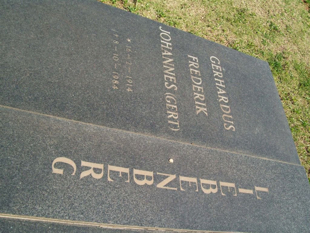 LIEBENBERG Gerhardus Frederik Johannes 1914-1984