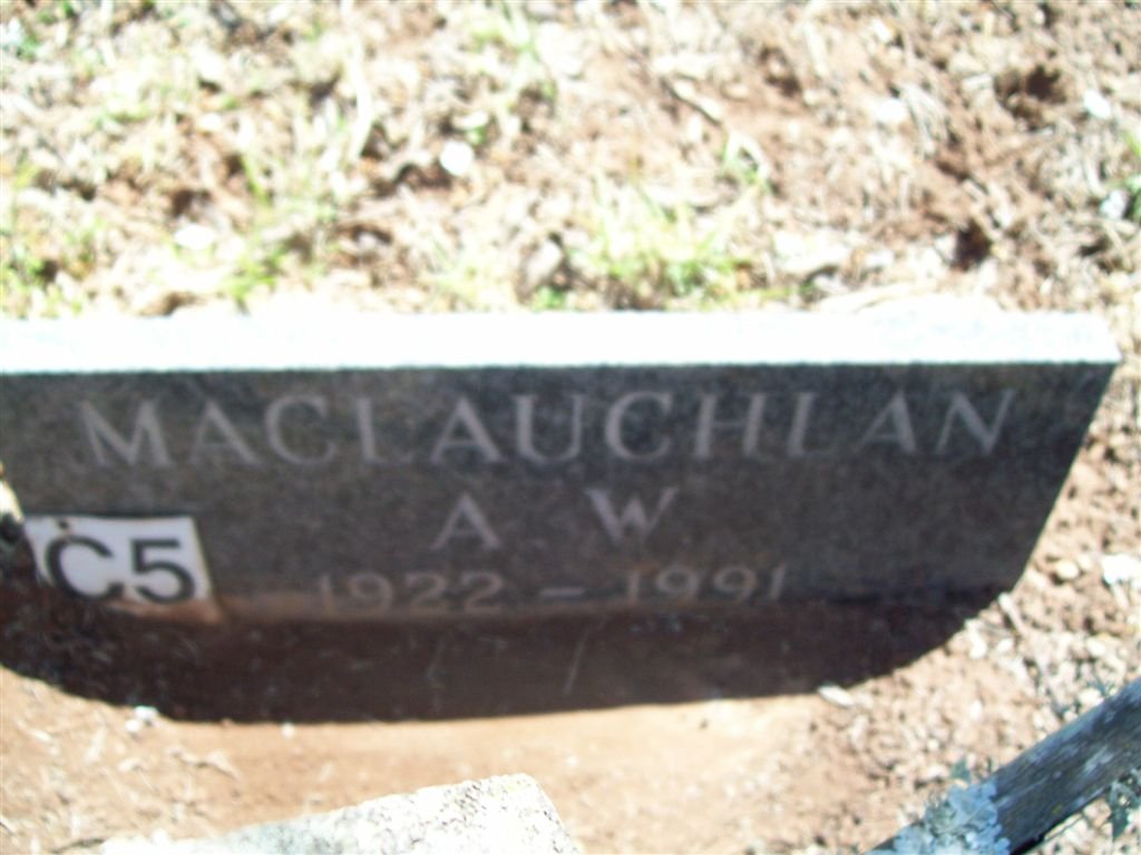 MACLAUGHLAN A.W. 1922-1991