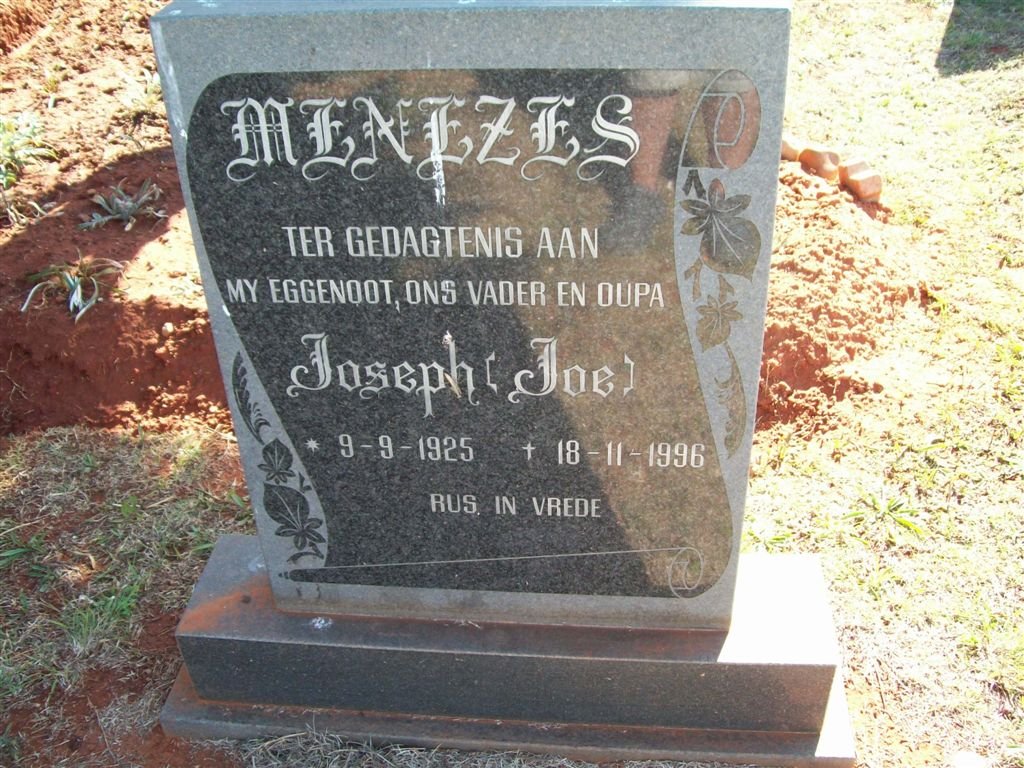 MENEZES Joseph 1925-1996