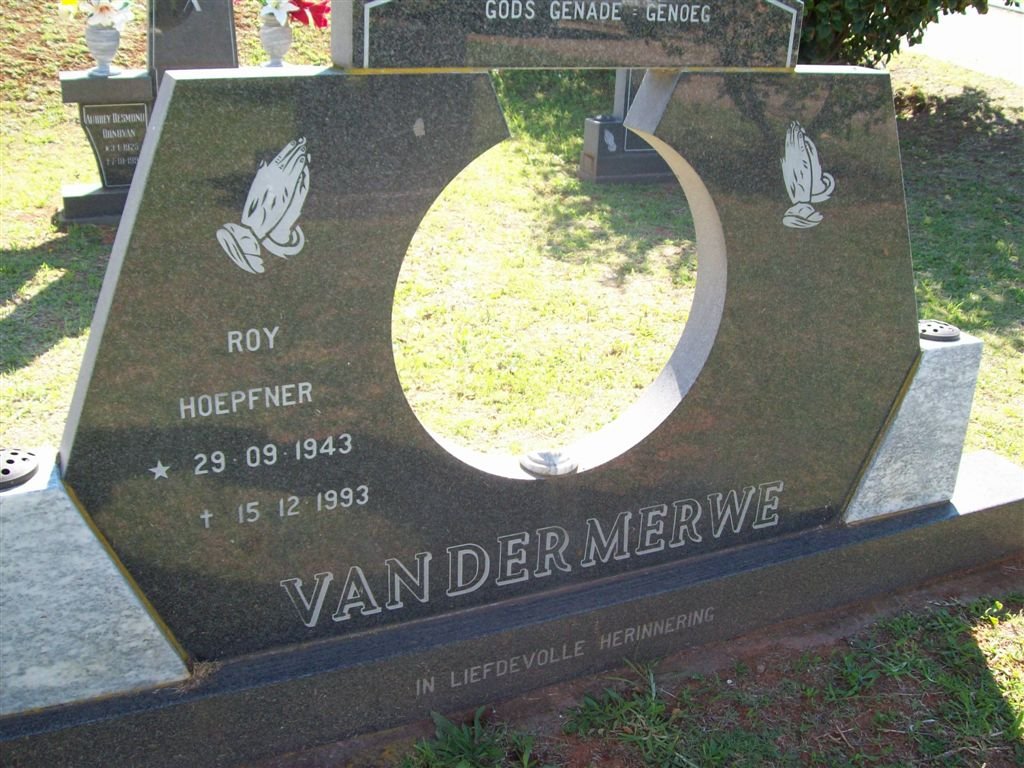 MERWE Roy Hoepfner, van der 1943-1993