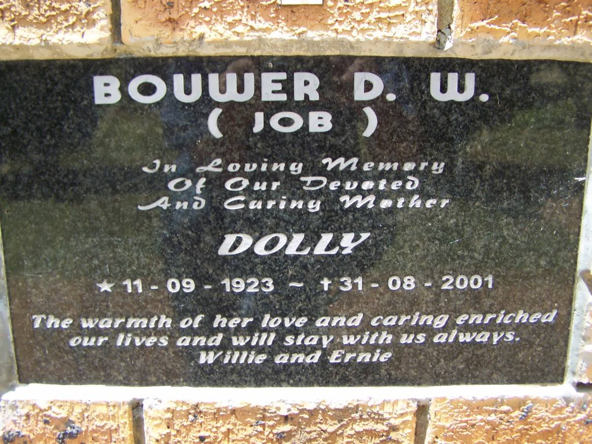 BOUWER D.W. 1923-2001