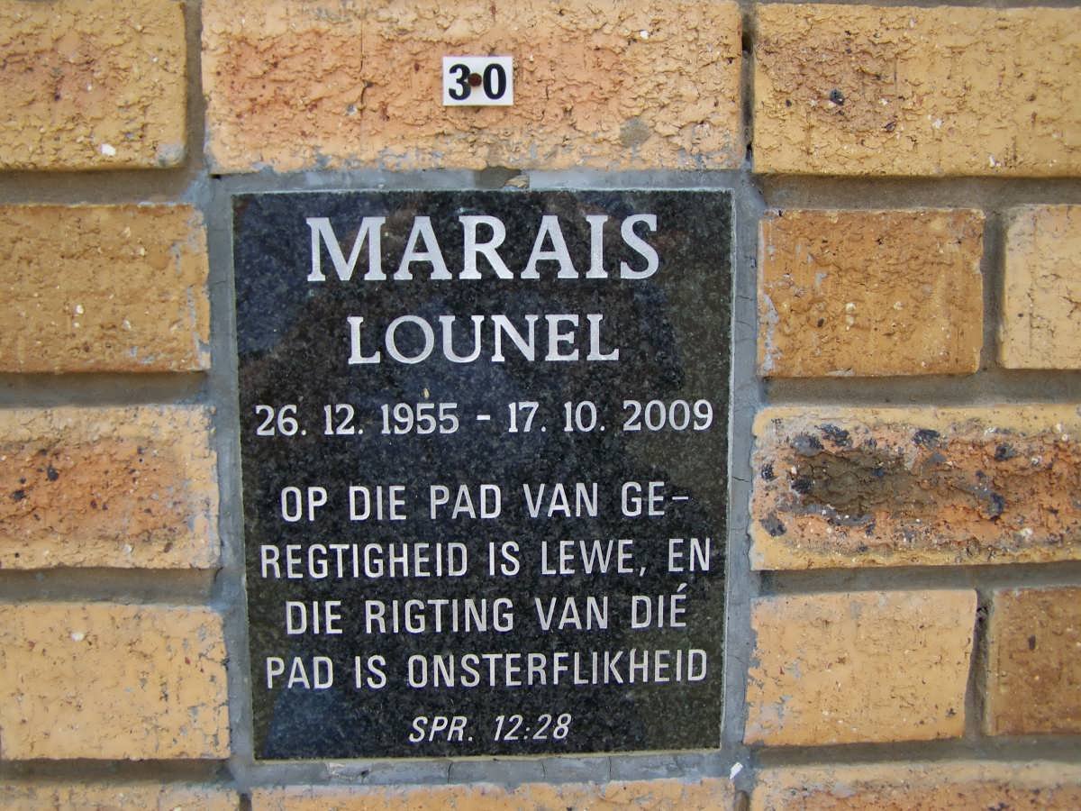 MARAIS Lounel 1955-2009