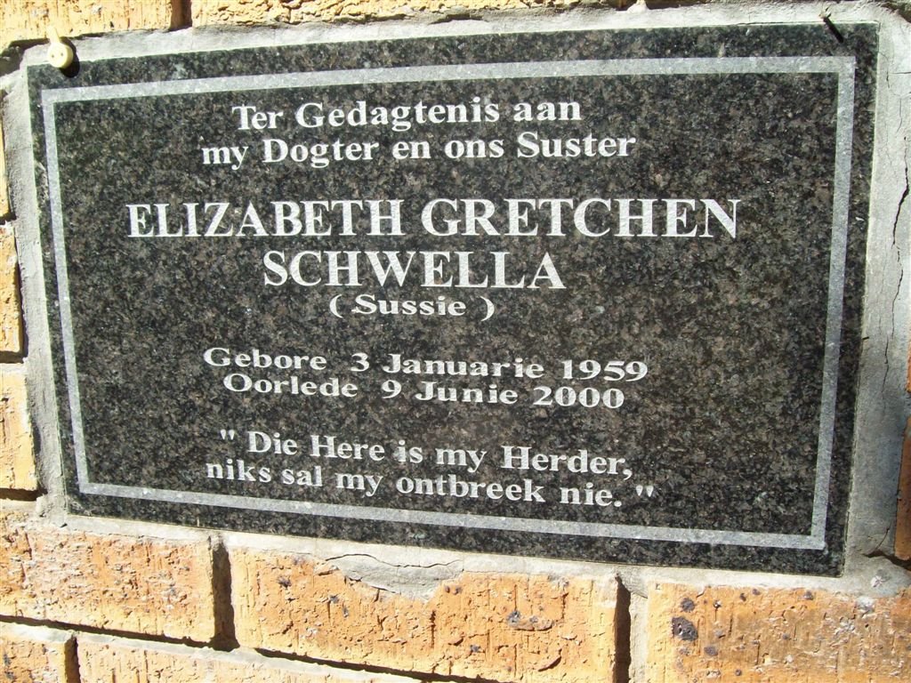 SCHWELLA Elizabeth Gretchen 1959-2000