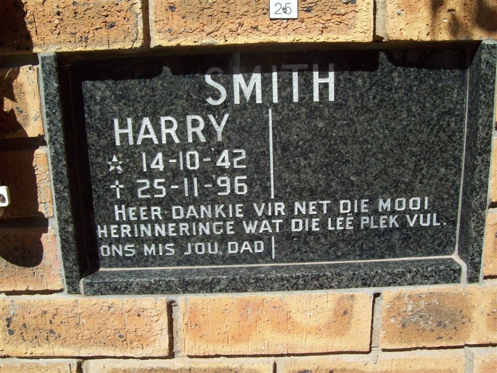 SMITH Harry 1942-1996