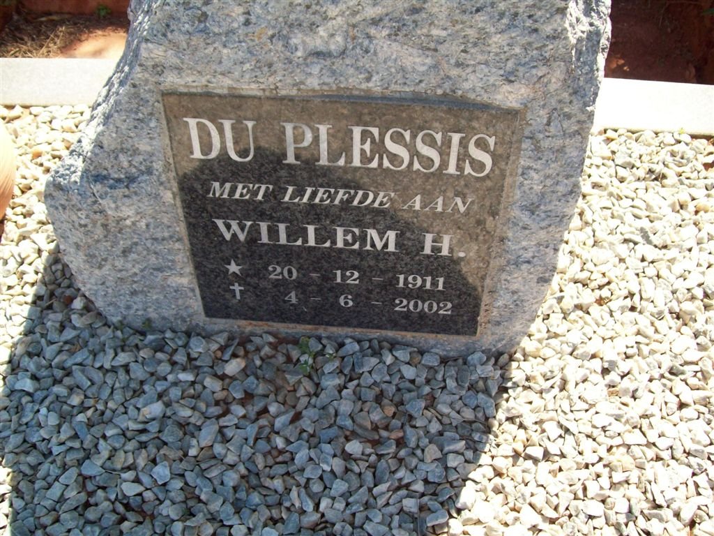 PLESSIS Willem H., du 1911-2002