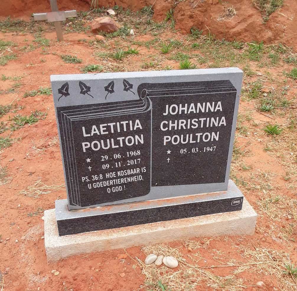 POULTON Johanna Christina 1943- :: POULTON Laetitia 1968-2017 